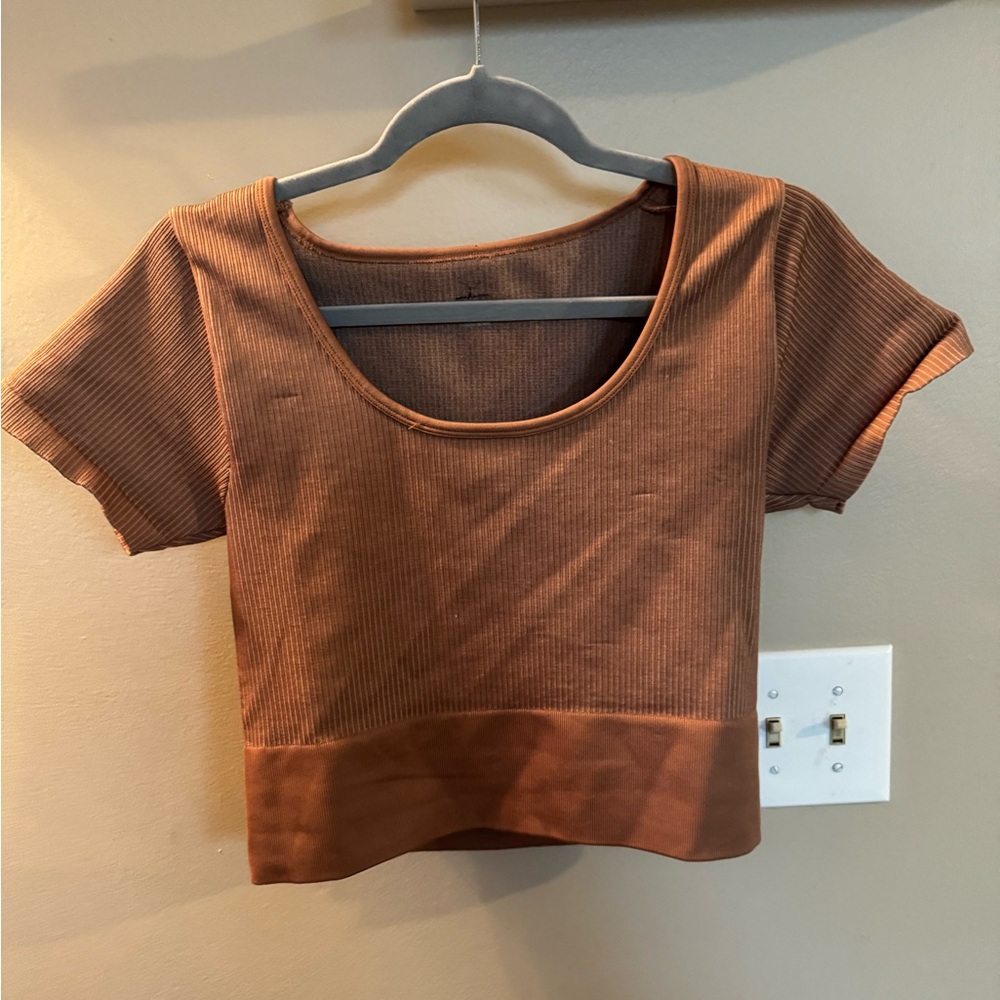 Brown OFLINE BY AERIE Crop Top